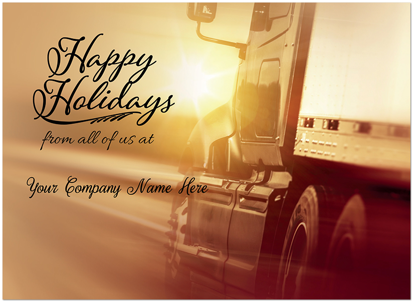Select a verse, create your own custom verse, or order blank. Holiday Trucking Name Card D9212U-4B